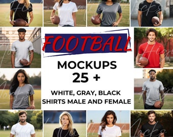 Football Shirt Mockup, Football T-shirt Mockup, Clothing Mockup Pack, Mockup Bundle, Football tshirt Mockup Bundle