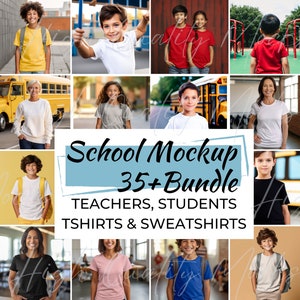Lehrer T-Shirt Mockup, Lehrer Schüler Mockup Bundle, Mockups Klassenzimmer, Kleidung Mockup Pack, Mockups Sweatshirt, Lehrer Shirt Mockup Bundle