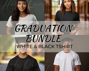 Graduate Shirt Mockup, Graduation Shirt Mockups, College Highschool Mockup, Black T-shirt Tee Tshirt, White T-shirt Tee Tshirt, Shirt Mockup