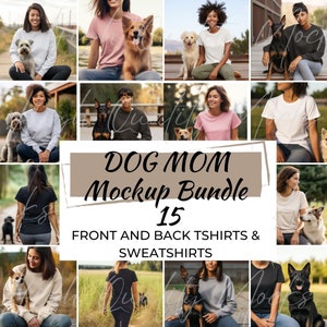Dog Mom Shirt Mockup, Dog Mom Mockup with a Dog, Dog Mom Shirt Mockup, Pet Shirt Mock, Dog Mom Tshirt Mockup, Dog and Mom Mockups