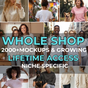 Whole Shop Mockup, All The Bundles, New Shop Mockup Bundle, Tshirt Mockup Whole Shop, Gildan 18500 Sand Sleeve Mockup, Entire Shop Mockups