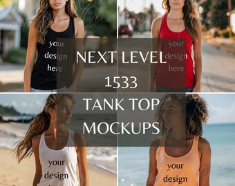 Next Level 1533 Mockup Bundle, Tank Top Mockup Bundle, Next Level Tank Mock up, Next Level Tank Top Mockup, Summer Mockup, Tank Top Mockups