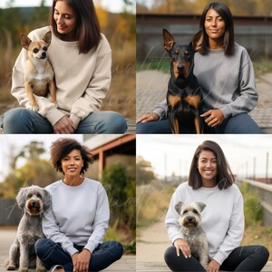 Dog T Shirt Mockup Bundle, Clothing Mockup Pack, Mockup Bundle, Mockups Sweatshirt, Mockup with a Dog, Dog Mom Shirt Mockup, Pet Shirt Mock image 4