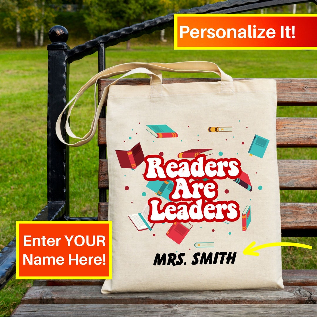 Custom Canvas Tote Bag Teacher Gift Every Day Bag Personalized Back to ...