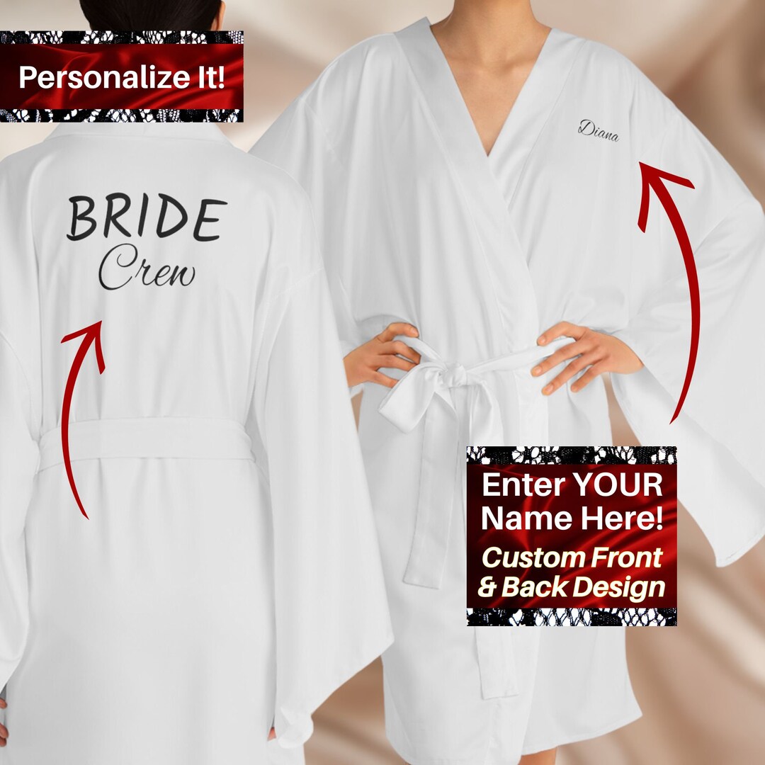 Personalised Prom Robe Custom Bridal Party Robes Personalized Bridalrobes Bridal Party Getting ...