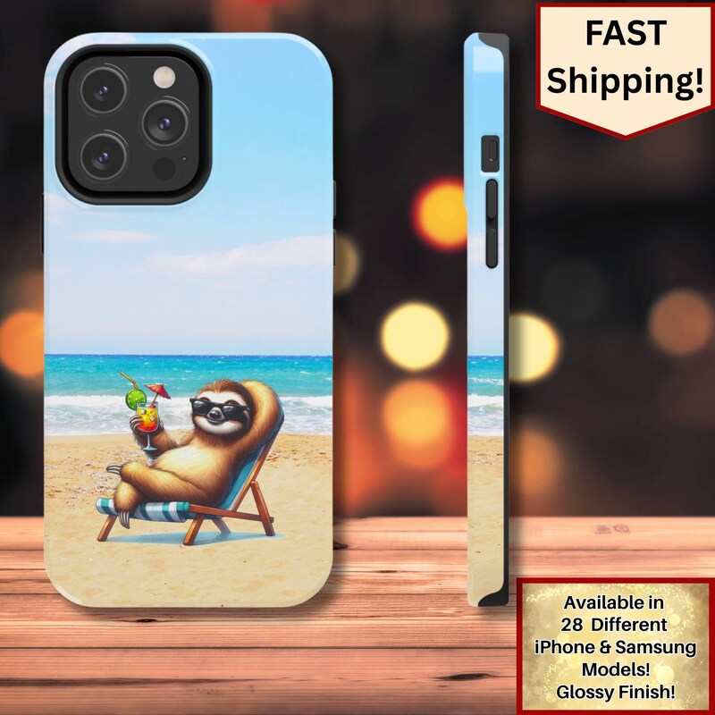 Sloth Custom Phone Case Sloth Phone Cases - Etsy