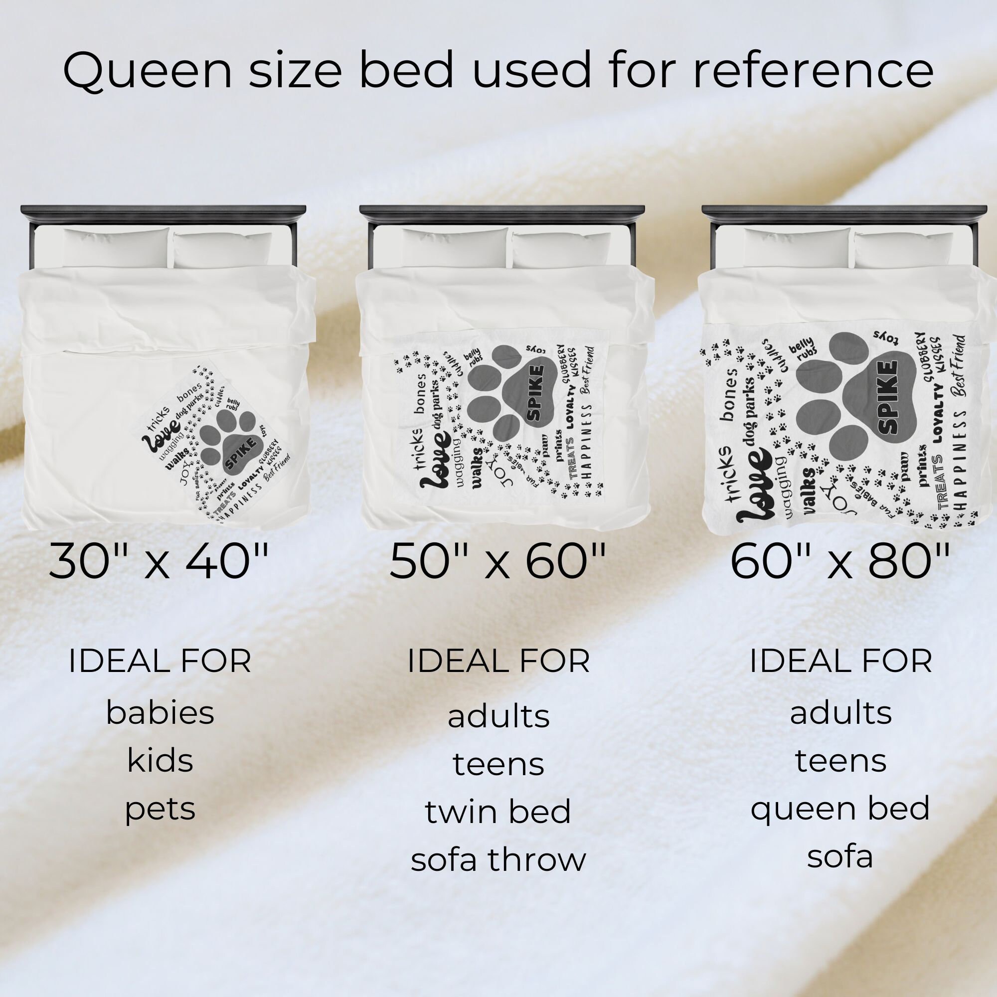 Personalized Dog Quilt/Fleece Blanket - Gift for Dog Mom, Dog Dad, Dog Lovers - Up to 7 Dogs