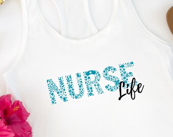 Racer Back Tank, Nursing Superpower, Nursing Tank, Nurse's Day, New Grad Gift, Summer Nurse, Nurse Tank, Nurse's Day, Graduation, Nursing