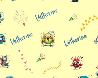 Personalized Gift Wrap Bird Wrapping Paper Custom Birthday Wrap Gift Wrap Funny Gift Wrapping Paper Rolls Humorous Gift Wrap For Friend