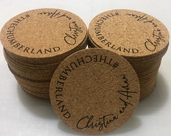 Cork Coasters | Event Coasters | Custom Engraved Coasters | Custom Event Decor | Event Gifts