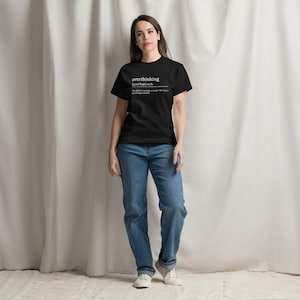 Overthinking Definition Shirt – Funny Anxiety Humor Tee | Psychological Thriller Quote T-Shirt | Mental Health Parody Gift
