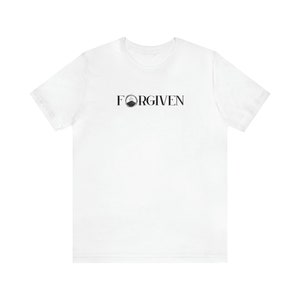 Forgiven Christian T-Shirt, Minimalist Cross T-Shirt, Unisex Jersey Short Sleeve Tee