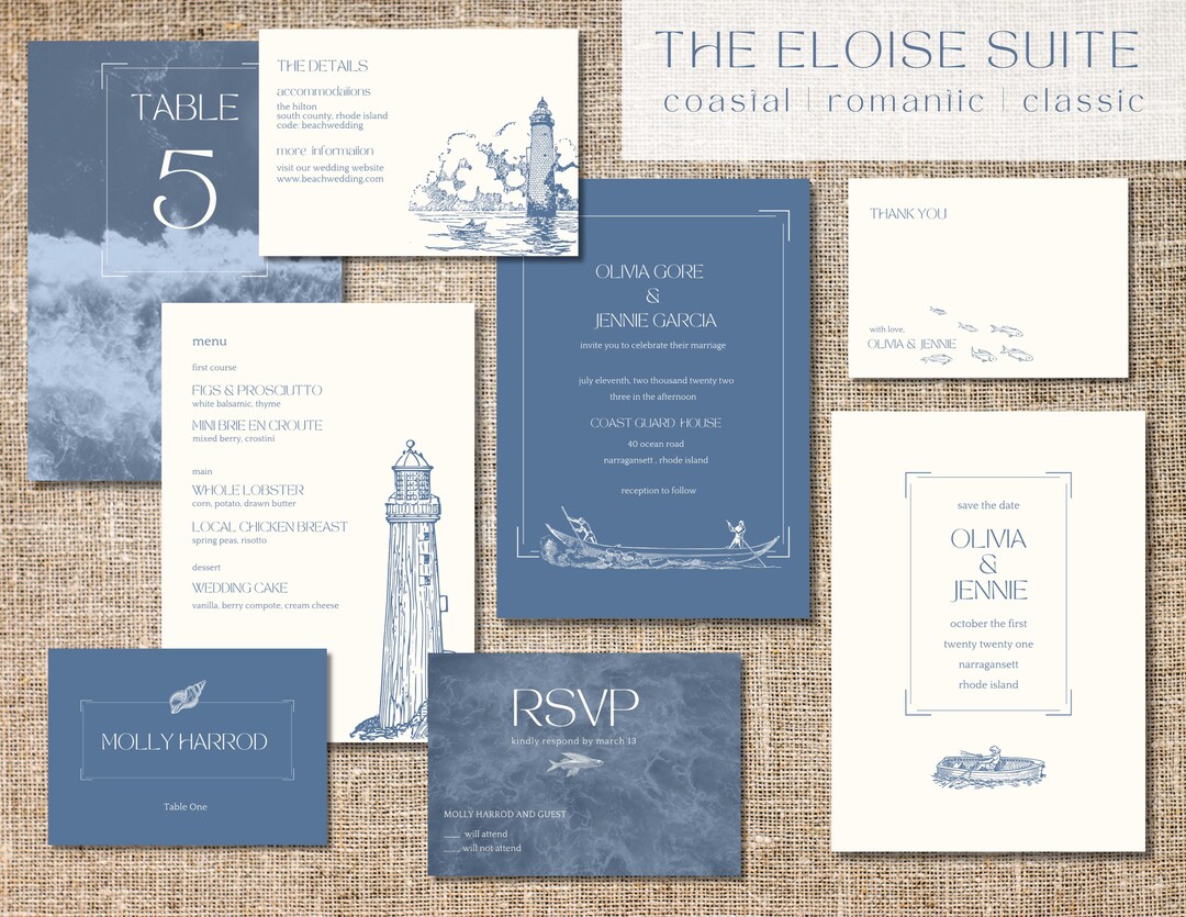 Printable Wedding Invitation Suite Digital Download Template ...