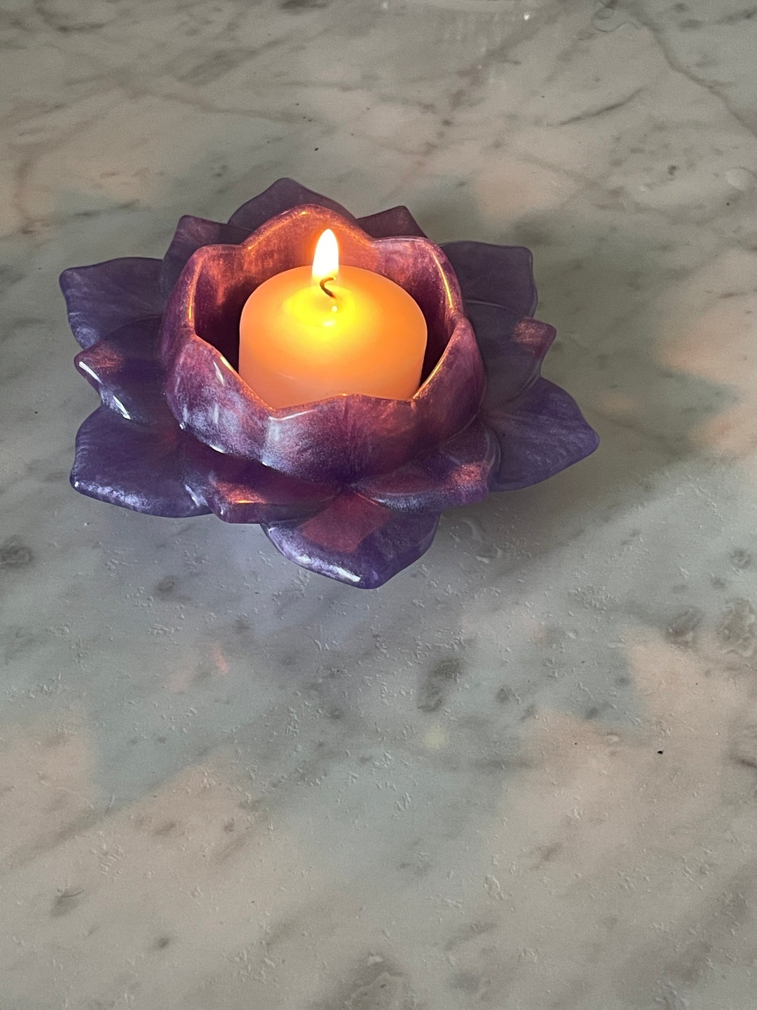 Lotus Flower Tea Light Candle Holders Etsy