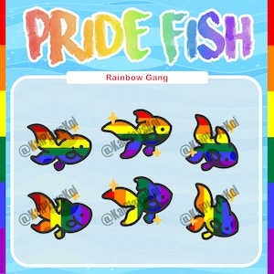 Rainbow Gang | Pride Fish Emotes For Twitch, Discord, YouTube