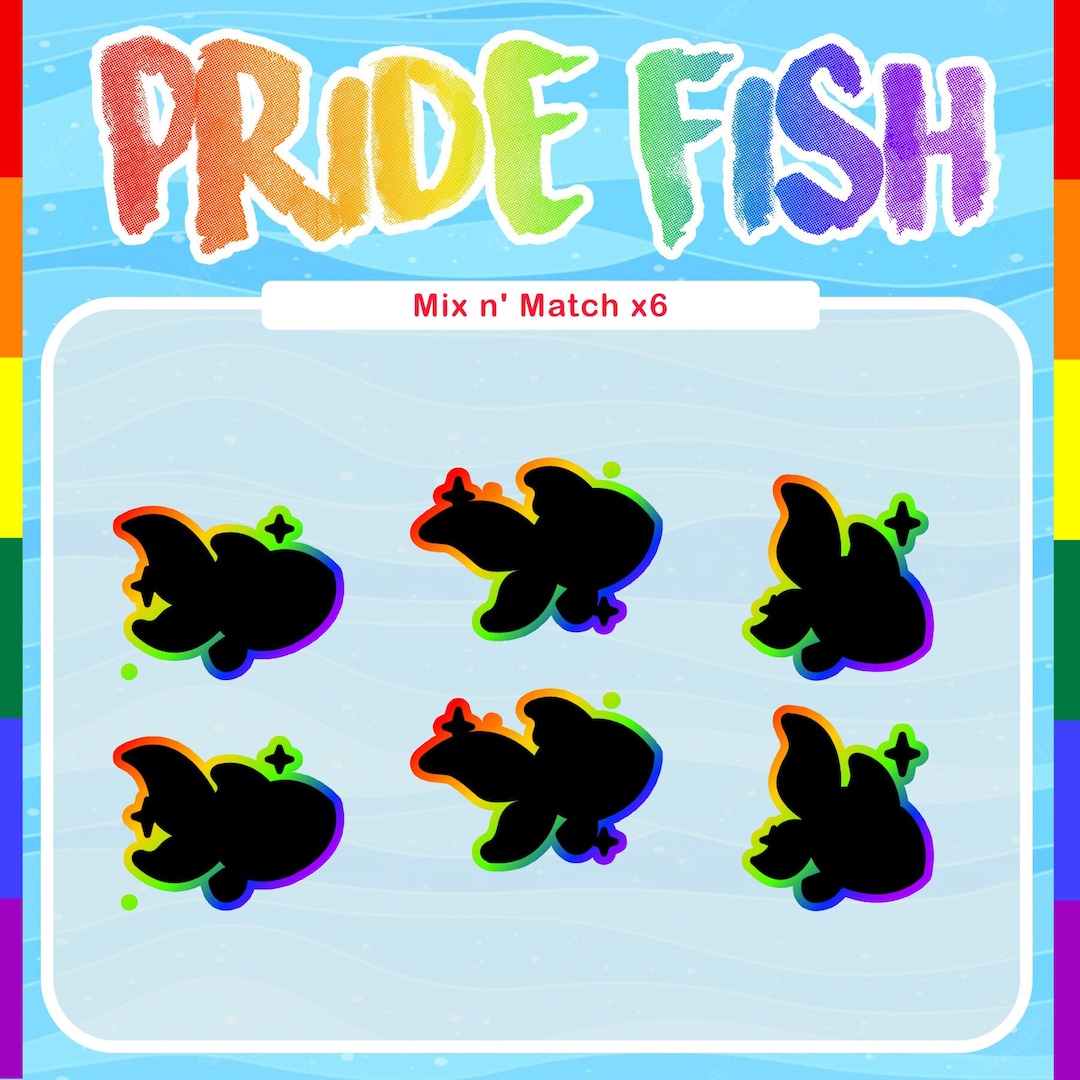 Choose X6 Listed Designs | Pride Fish Emotes for Twitch, Discord ...