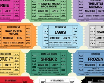 Personalised Movie Ticket Stub, Keepsake, Gift, Scrapbook, Customizable, Souvenir, Printable, Film Ticket Stub, Movie Ticket Stub, Download