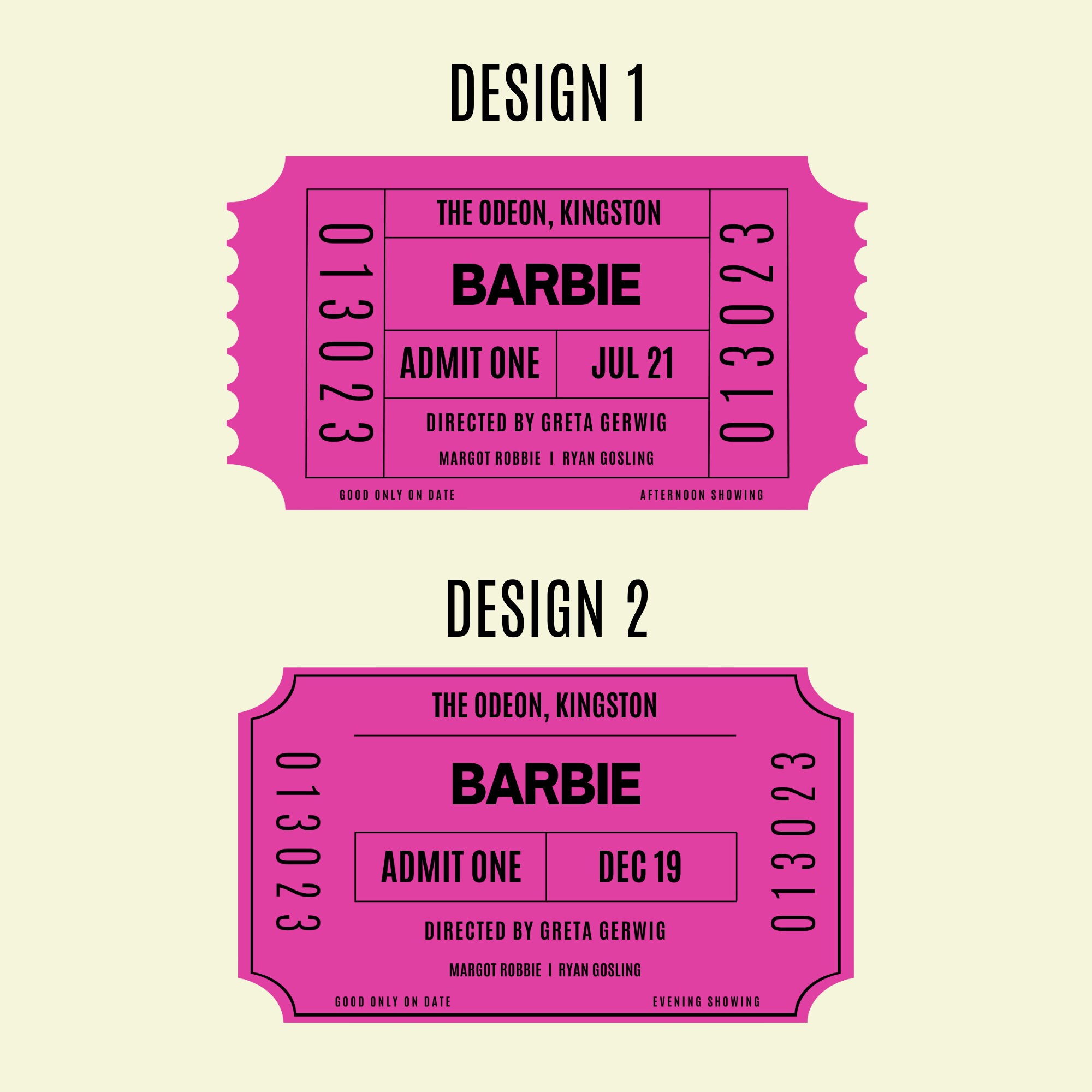 Personalised Movie Ticket Stub, Keepsake, Gift, Scrapbook, Customizable