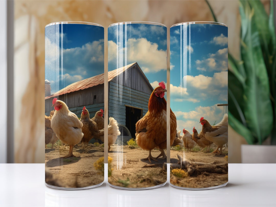 Chickens 20 Oz. Skinny Tumbler Wrap Sublimation Design Digital Download ...