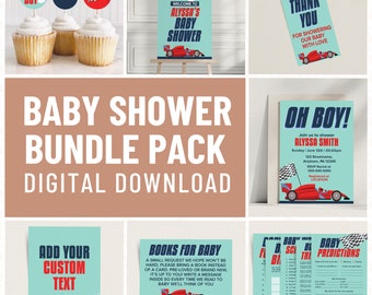 Race Car Baby Shower Bundle: Speedy Theme Party (Digital Download)