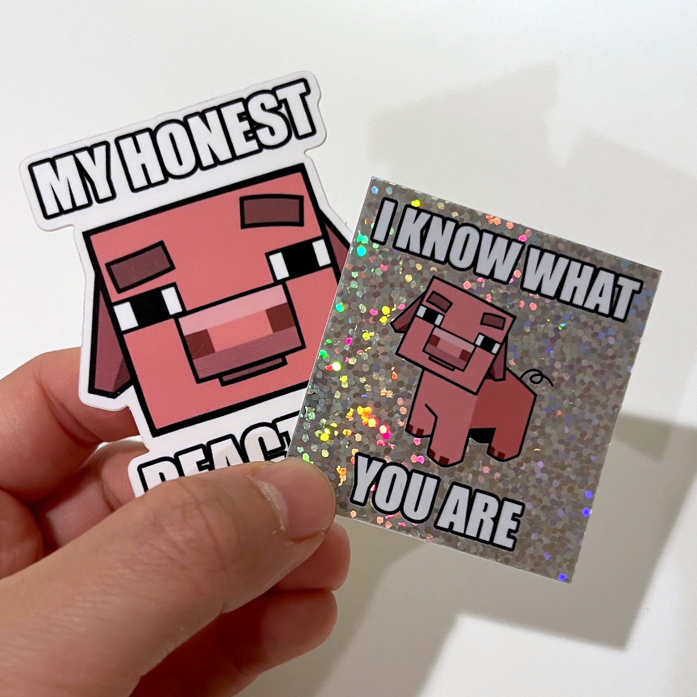 Minecraft Story Mode Reuben stickers vinyl glitter