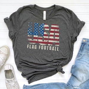 Patriotic Flag Football t-shirt, Love Flag Football shirt, Flag Football Girlfriend Top, Flag football mothers day gift, football mom gift