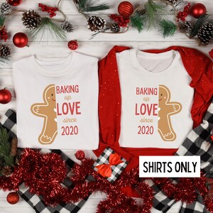 Couples Christmas Shirts, Couple Christmas Pajamas, Couple Sweaters, Gingerbread Matching Christmas TShirts, Funny Ugly Sweater Party Tees