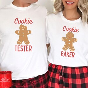 Couples Christmas Shirt, Couple Christmas Pajama, Gingerbread Matching Christmas TShirts, Couple Sweaters,Funny Ugly Sweater Party Tees