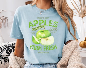 Apples Vintage Comfort Colors Shirt, Apples Farm Fresh t-Shirt, Gift for Apple Lovers, Apples vacation tee, Fresh to Market t-shirt