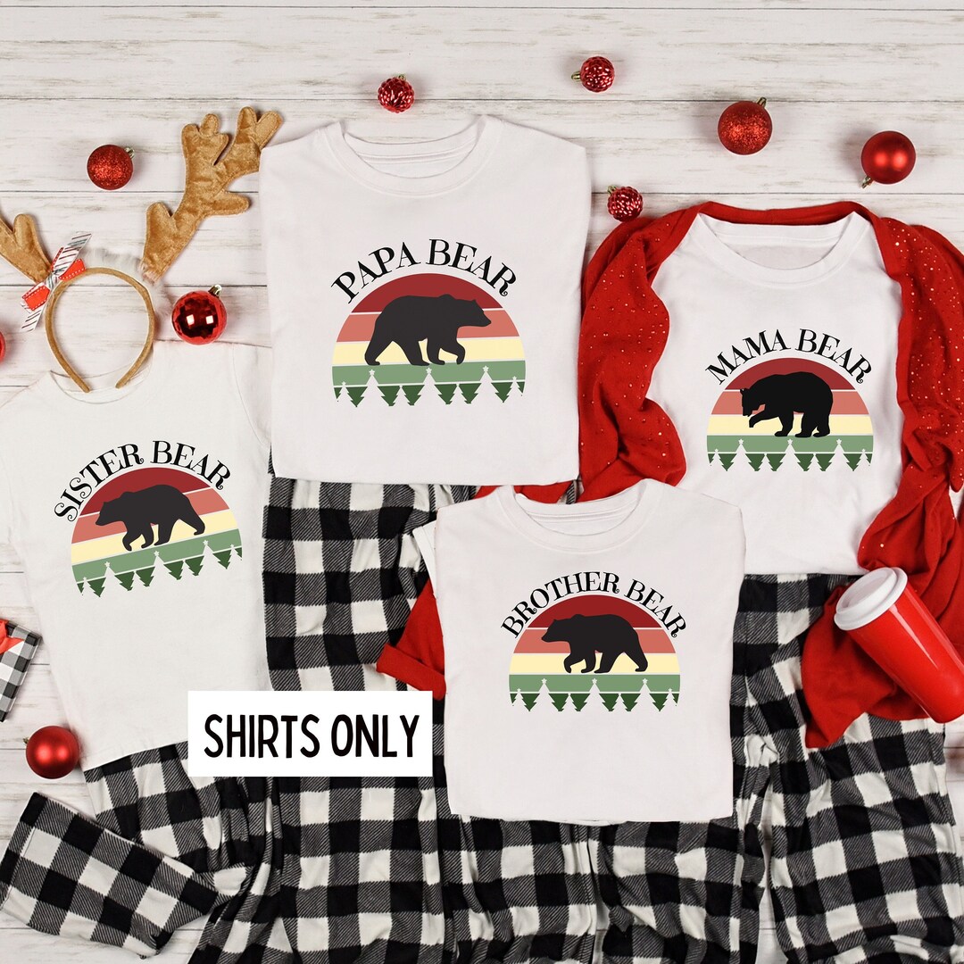 Family Christmas Bear Pajamas, Matching Family Bear Christmas Pajamas