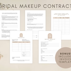 Makeup Artist Contract, Bridal Makeup Contract, Makeup Contract, Makeup Artist Contract Template, Makeup Contract Agreement, MUA Contract