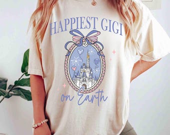 Happiest GiGi On Earth Png, Disny Castle Png, Coquette Bow Mom Png, Disny Family Trip Matching Outfit, Digital Download