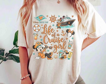 Life of a Cruise Girl PNG, Disney Cruise Line Sublimation Design, Captain Minnie Mouse Clipart, Disney Vacation Girls Trip Printable