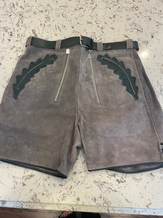 Vintage Leather Traditional Lederhosen Shorts