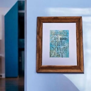 Aquarelle avec paroles de Grateful Dead – peinture originale 5 x 7 po. – art mural Jam Band peint à la main – cadeau pour mélomane – décoration hippie