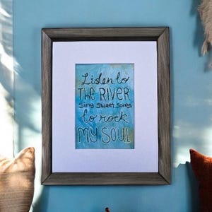 Aquarelle avec paroles de Grateful Dead – peinture originale 5 x 7 po. – art mural Jam Band peint à la main – cadeau pour mélomane – décoration hippie