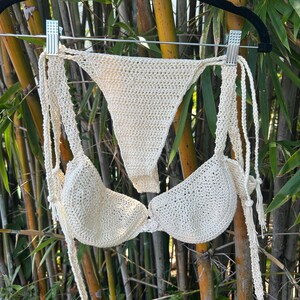 White crochet bikini top