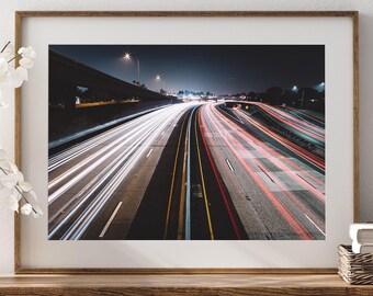 Arte mural del centro de Los Ángeles, impresión de paisaje urbano, sur de California, decoración de pared - Fotografía profesional