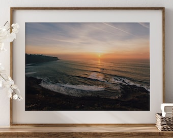 Fotografía impresa del atardecer en el océano, Bluff Cove, Palos Verdes, California