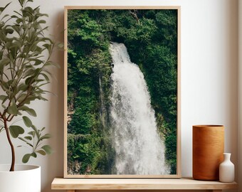 Arte mural de cascada de Oregón, impresión de naturaleza, fotografía de naturaleza, decoración de pared