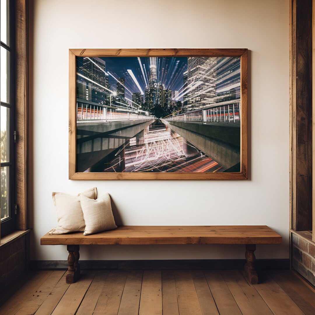 Downtown Los Angeles Wall Art, Cityscape Print, Southern California