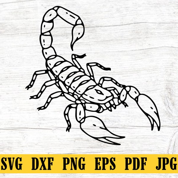 Scorpion Svg,Scorpion Clipart,animal svg,Scorpion Svg Cutting File for Cricut, Silhouette,Instant Download,Animal pdf,Scorpion png,dxf