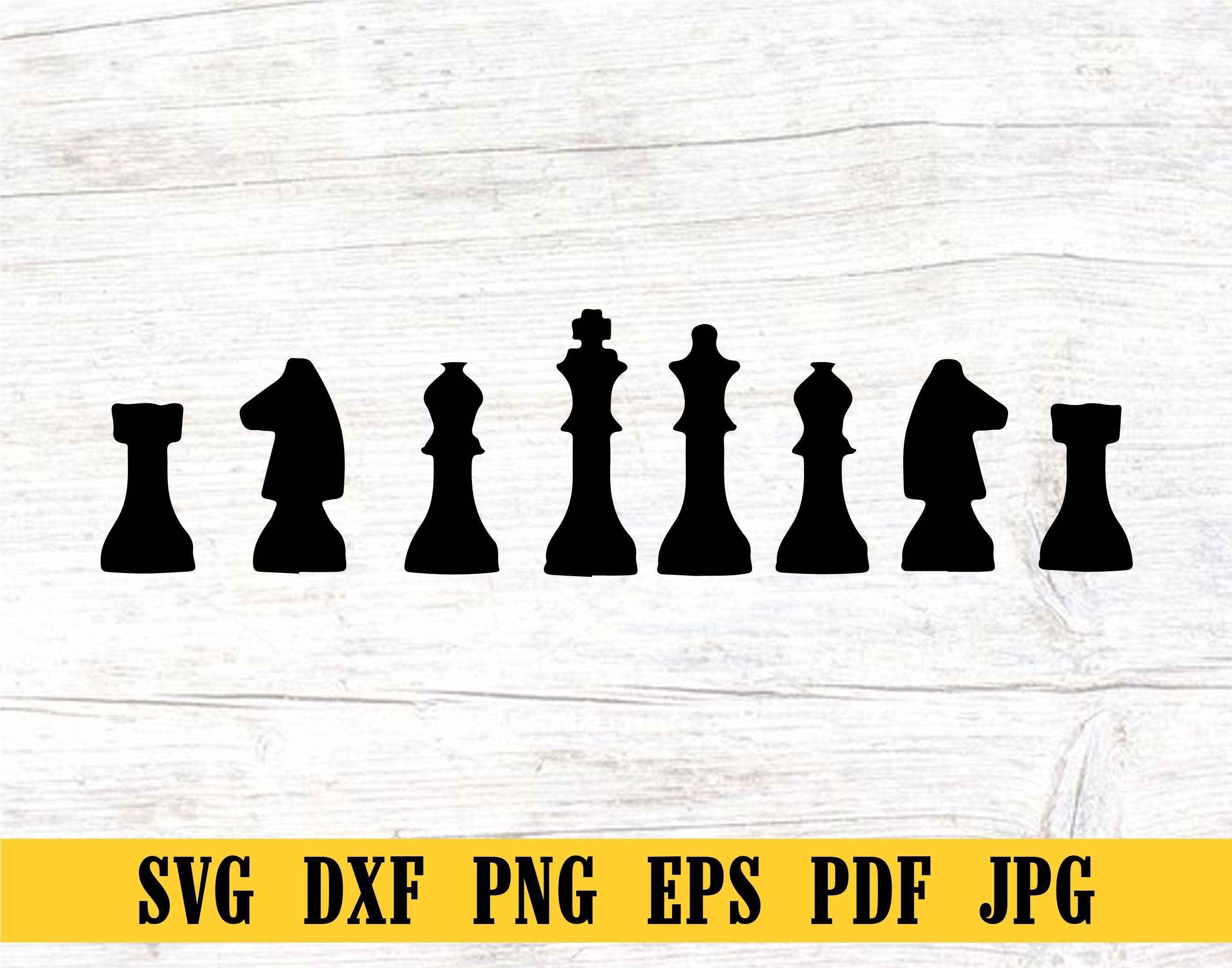 Chess Pieces Icon Set Svg Png Jpg Eps Pdf Clipart Vector 