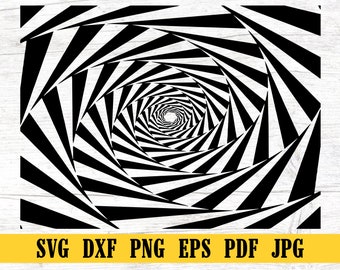 Hypnosis Spiral svg, wrapped spiral svg, mesmerism svg, cricut svg, svg design file, svg png dxf, paper cutting, template, cutout, dxf, png