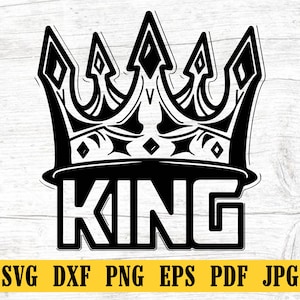 King With Crown SVG, Black Man Crown Svg, Melanin Svg, Afro Svg, Dope Svg, Queen&#39;s Crown Svg, King&#39;s Crown Svg, Black Woman Svg, King SVG