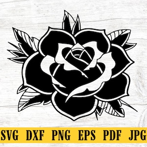 Rose Flower Svg, Roses Svg, Rose Clipart, Flower Svg, Roses Template Svg, Rose Bouquet Svg, Red Rose Svg, Rose Png Vector, Digital Download