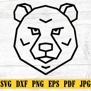 Bear Svg, Bear Clipart, Bear Png, Bear Head, Bear Cut Files For Cricut , Bear Silhouette, Animals Silhouette