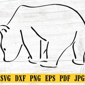 Polar Bear SVG, Polar Bear Cut File, Polar Bear DXF, Polar Bear PNG, Polar Bear Clipart, Polar Bear Silhouette, Polar Bear Cricut File