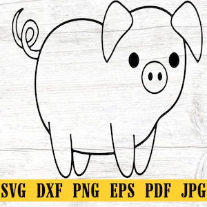 Pig Face SVG, File di taglio di maiale, Animal Face, Cute Pig Svg, Pig Svg, Animal Svg file, Animal Face, Farm Animal Svg, Farm Svg file per Cricut