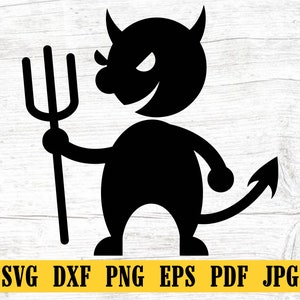 Little Devil SVG, sylwetka diabła SVG, Little Devil Clipart, pliki Little Devil dla Cricut, pliki do cięcia dla sylwetki, Dxf, Png, Eps, wektor